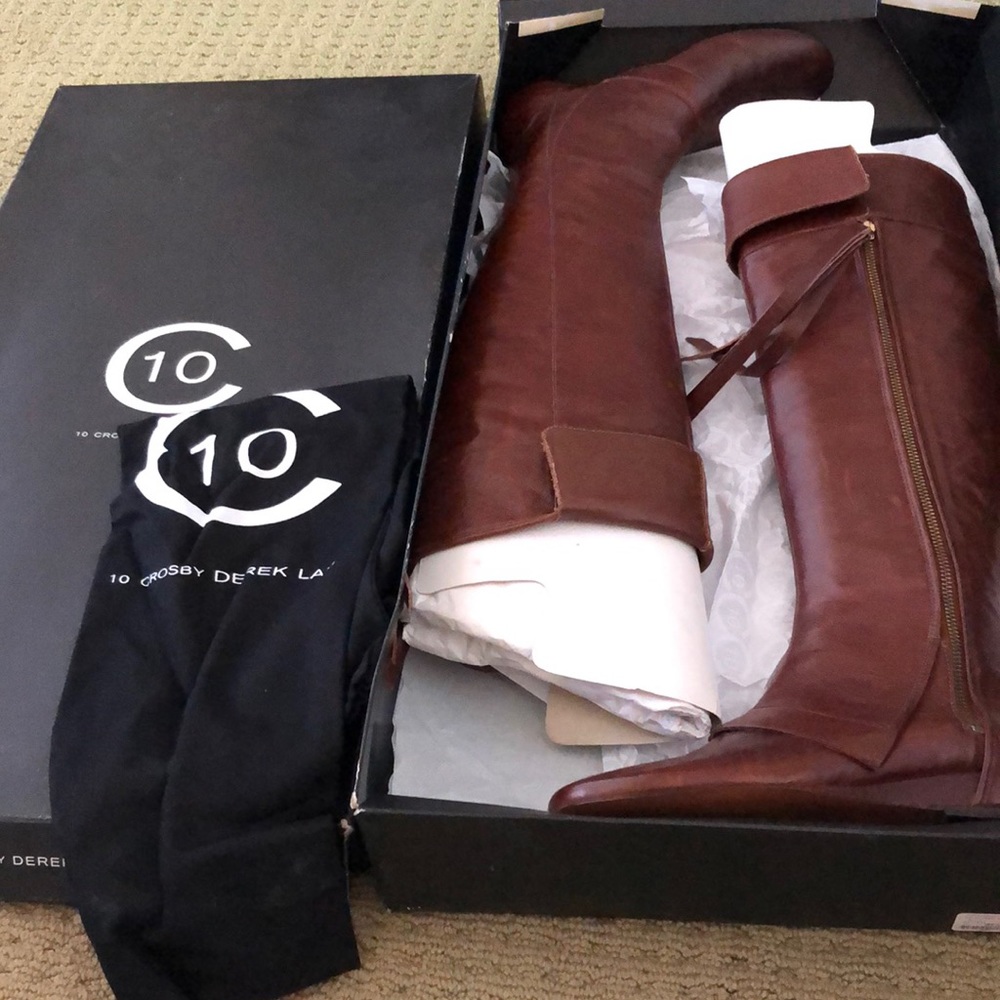 NWT 10 Crosby Derek Lam Boots Loden 6.5M